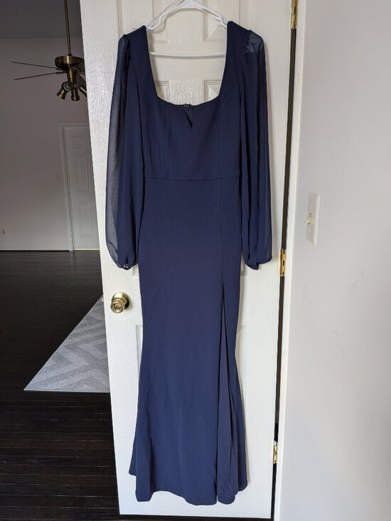 Lulus Dresses & Skirts - Lulus Love You So Navy Blue Long Sleeve Maxi Dress | Size Small
